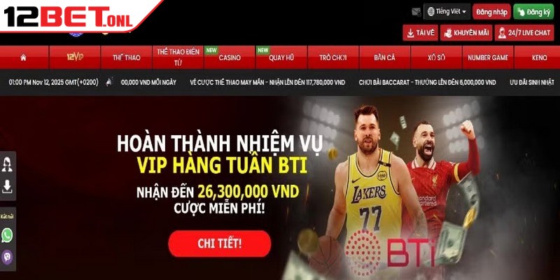 Đánh giá 12BET sở hữu kho game đa dạng